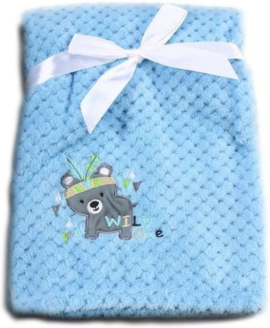 Cangaroo Babydecke Freya aus Fleece in Blau, B x H: 80 x 110 cm - Bild 1