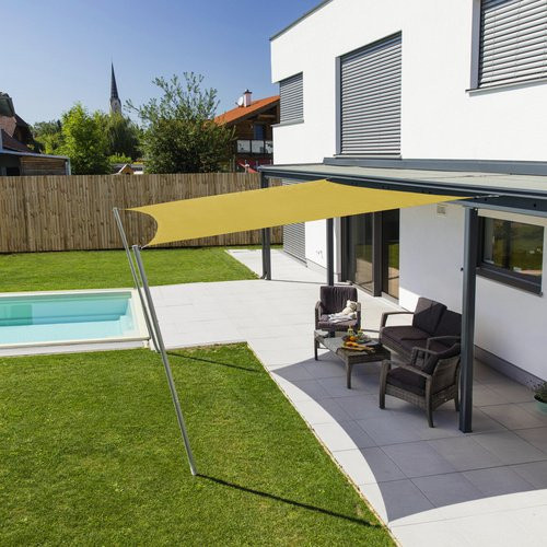 WINDHAGER Sonnensegel quadratisch aus Polyester in Gelb - Bild 1