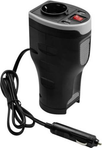Technaxx Kfz-Spannungswandler TE13 Wechselrichter 200 W in Schwarz mit 2 USB Ports - Bild 1
