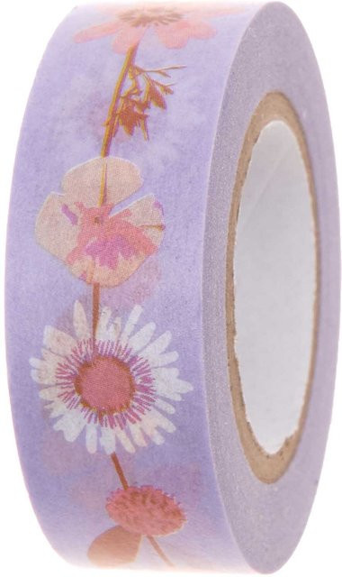 Rico Design Paper Poetry Washi Tape Blumenranke flieder Breite: 1,5 cm, Länge: 10 m - Bild 1