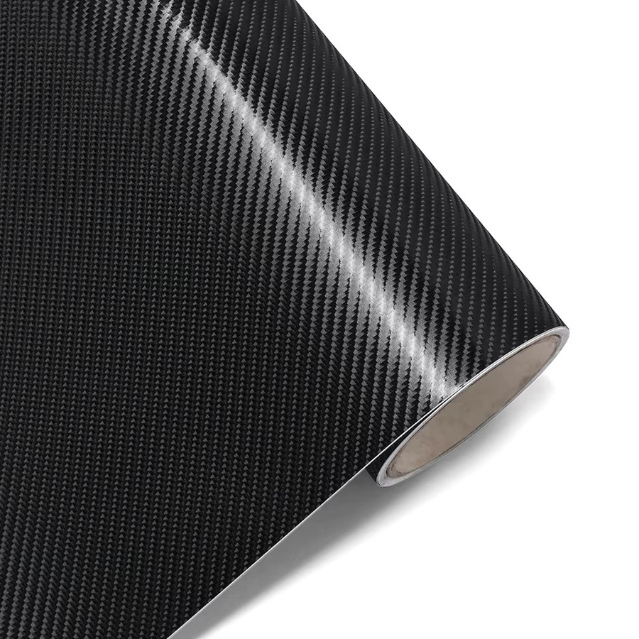 4D Carbon Fiber Farbwechsel Vinyl Folie für Auto Innen und Außen in Schwarz - Bild 1