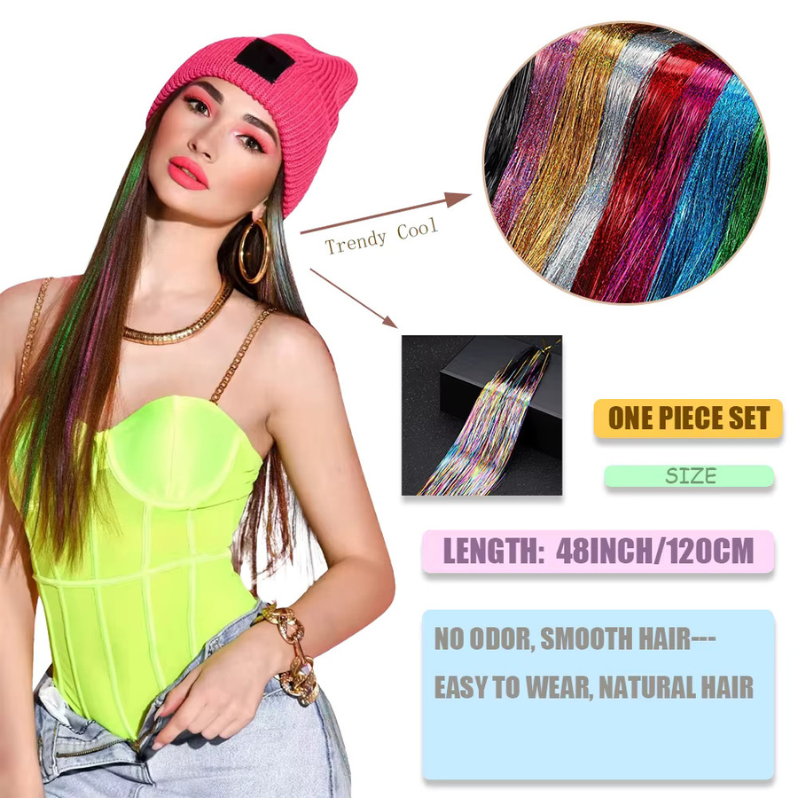 Lansa Haar-Lametta-Set, Regenbogenfarben, Damen - Bild 4