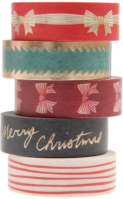 Rico Design Paper Poetry Washi Tape Set Put A Bow On It! Multicolor mit Gold-Akzenten - Bild 1