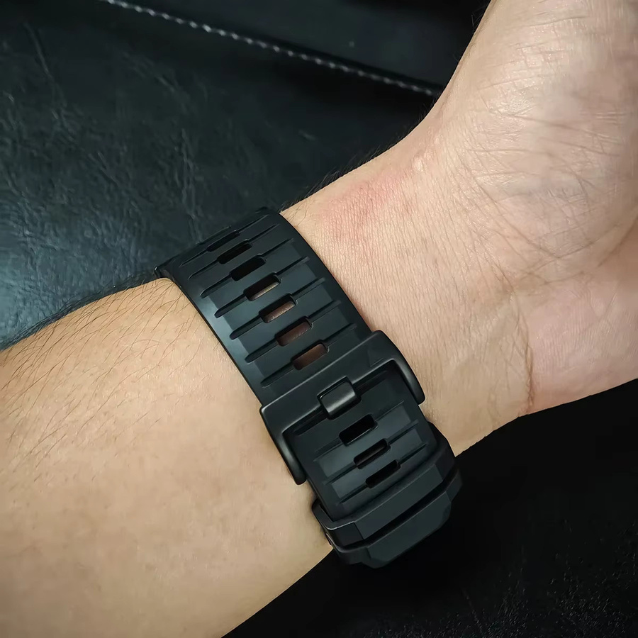 OAKCHARM Uhrenarmband Silikon, Schwarz, Unisex - Bild 5