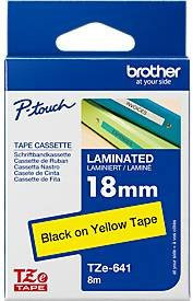 Brother TZe-641 Schriftbandkassette für P-touch, Breite: 18 mm, Länge: 8 m, Farbe: Gelb, Schriftfarbe: Schwarz - Bild 4