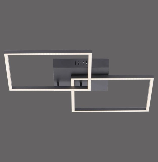 Just Light LED-Deckenleuchte Iven in Schwarz, dimmbar mit Fernbedienung, B/T/H: 53 x 53 x 7 cm - Bild 2