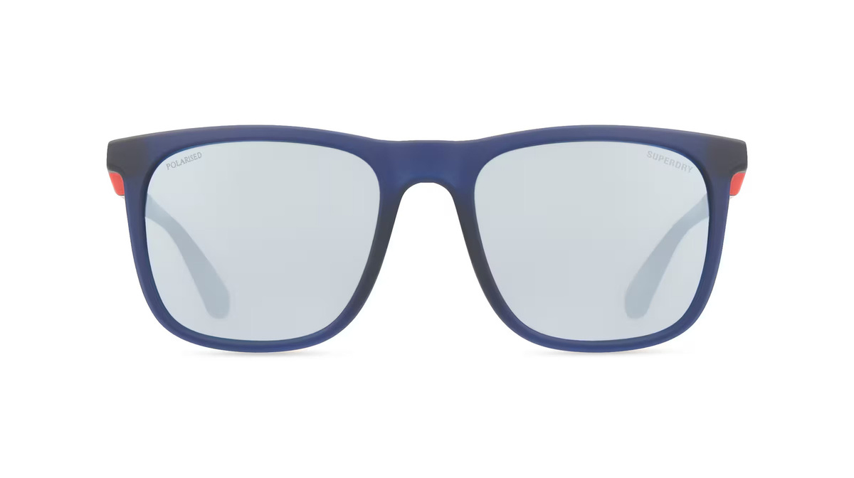 Superdry SDS 5016 Sonnenbrille, Vollrand, Quadratisch, Kunststoff, Unisex, Blau, Grau - Bild 1