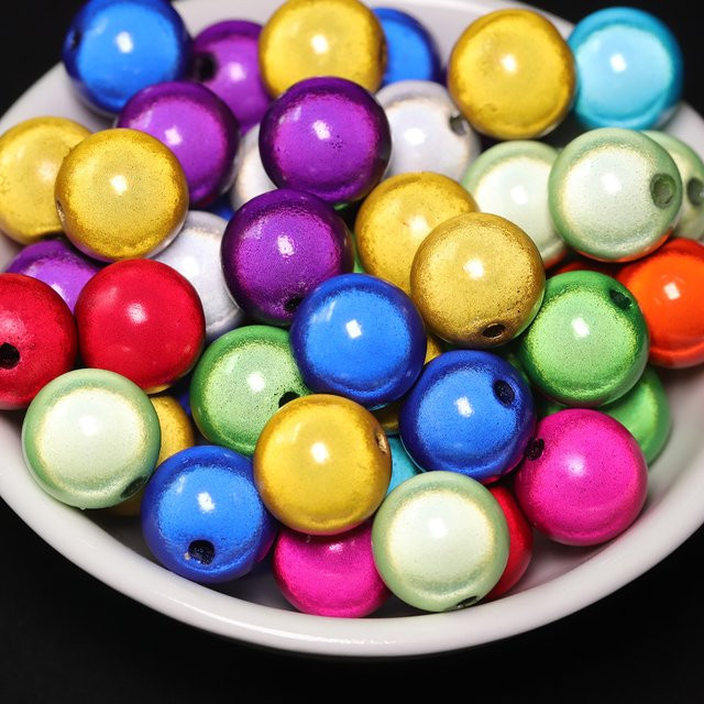 Beadia Acryl Bunte Reflektierende Laser Ball, Armband Halskette - Bild 1