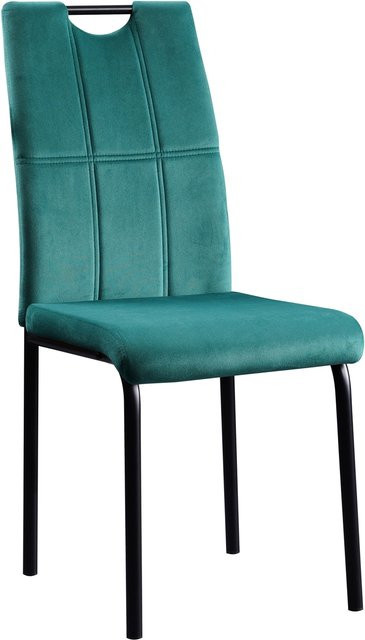 HTI-Living Stuhl Denton Velvet in Petrol mit Metallgestell und Polsterung für dein Esszimmer - Bild 1