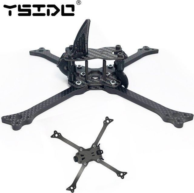 Five33 5-Zoll Carbonfaser X-Typ Split-Speed-Rahmenkit für FPV RC Quadcopter Drohnen in Schwarz, Breite: 200 mm - Bild 1