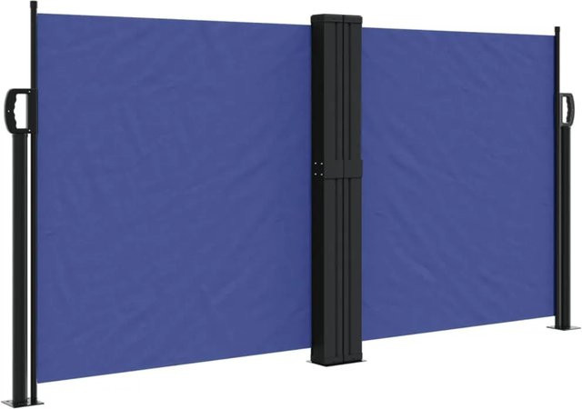 Furnicato Seitenmarkise ausziehbar Blau aus Polyester und Stahl Aluminium Breite: 120 cm, Länge: 1200 cm - Bild 1