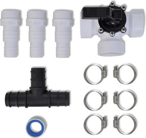 vidaXL Bypass Set für Poolheizung und Solarheizung aus Kunststoff mit T-Stück (32 mm oder 38 mm)