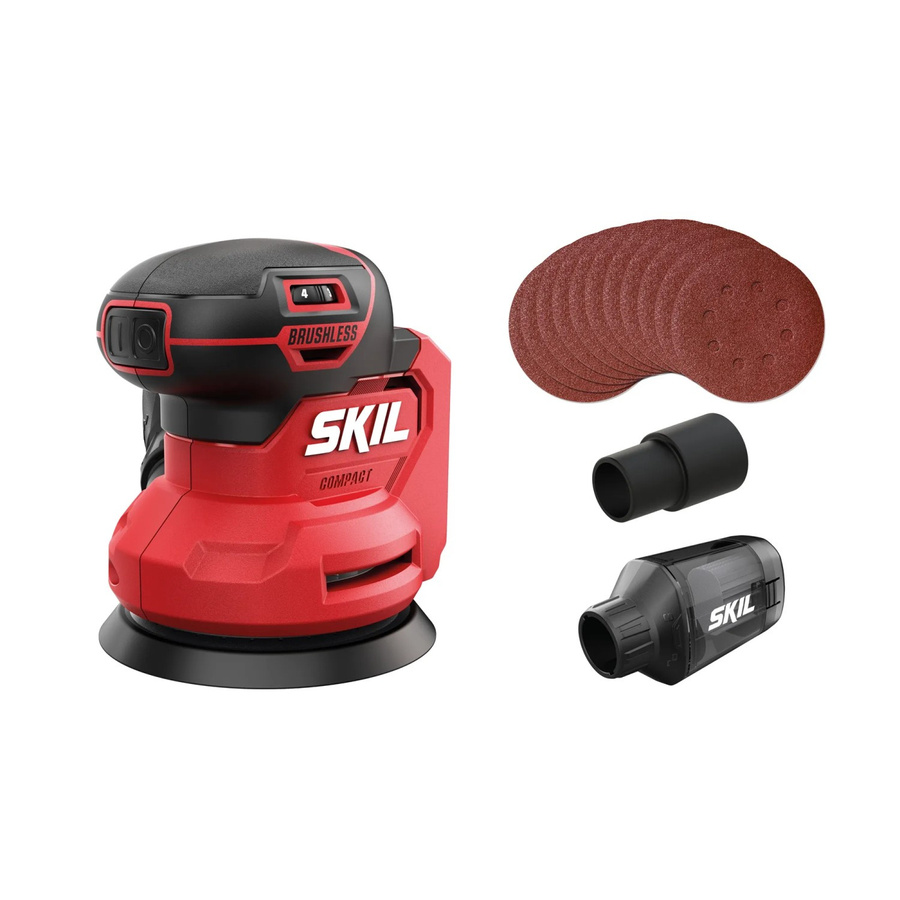 Skil Akku-Exzenterschleifer 3751CA Bürstenlos in Rot, 125 mm Schleifscheibendurchmesser (ohne Akku und Ladegerät) - Bild 2