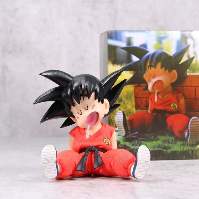 Bandai Dragon Ball Anime Figur Son Goku Super Saiyajin Q Version Modell aus PVC, Höhe: 10 cm - Bild 1