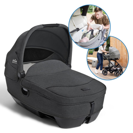 Joie Signature Auto-Babywanne Calmi R129 für die Nutzung im Auto und auf Kinderwagen Vinca, Aeria oder Finiti, geeignet von Geburt bis 12 Monate, Größe: 40 cm - 75 cm
