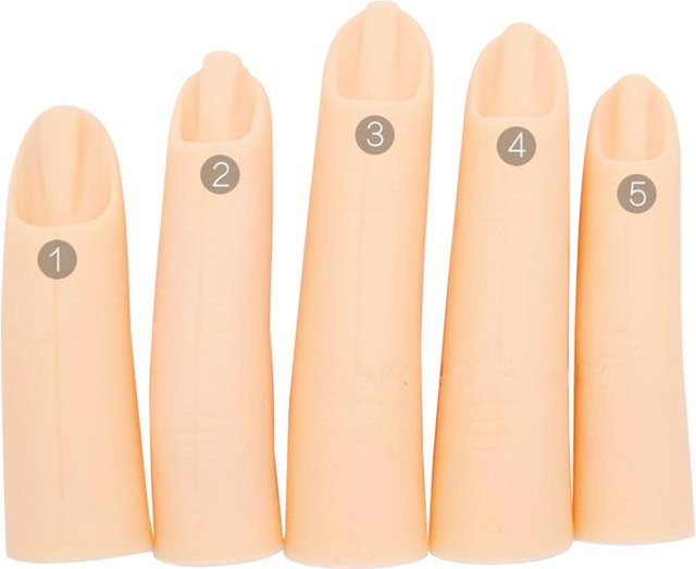 TOMTOP JMS Nail Art Übungshand, gelb, matt - Bild 1