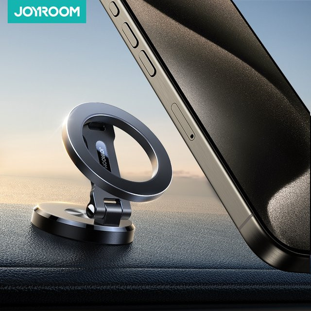 Joryoom Magnetische faltbare Autotelefonhalterung in Schwarz, universelle starke Handyhalterung für iPhone, Samsung und Huawei - Bild 1