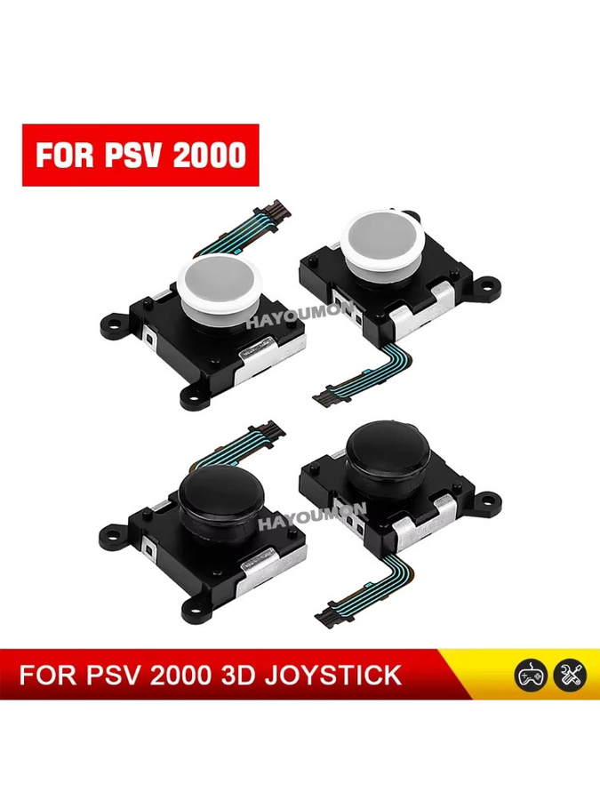 Hayoumon Ersatz Thumb-Stick-Tasten für PS Vita PSV 2000 Controller in Schwarz und Weiß - Bild 7