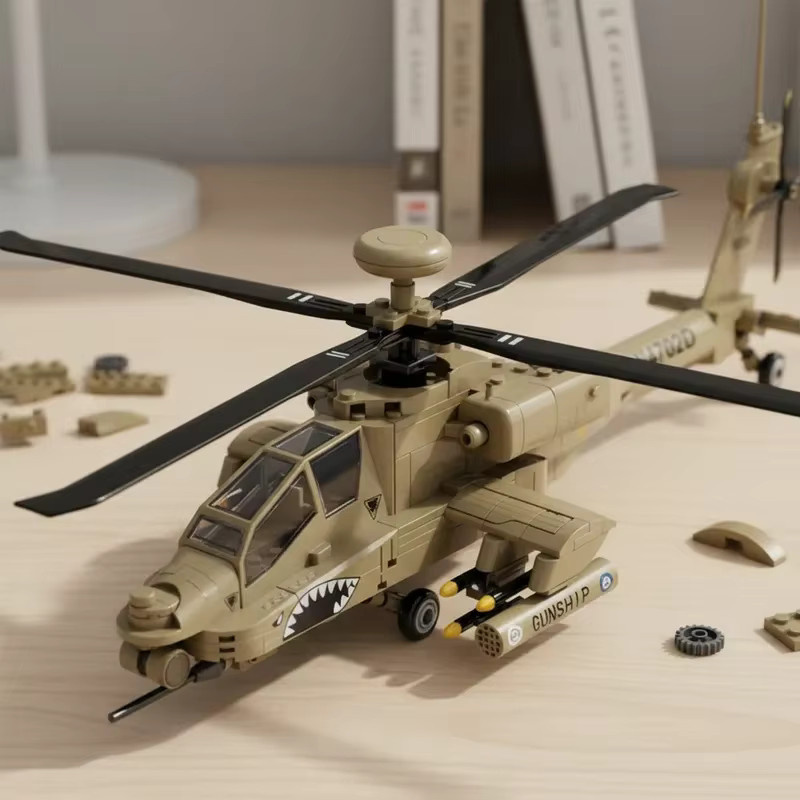 FUNXINEE USA AH64 Apache Hubschrauber, Bausteine, 259 Teile - Bild 5