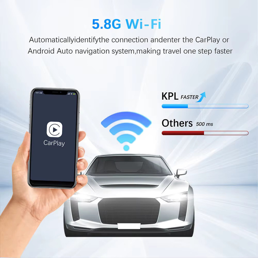 EzoneTronics 2-in-1 CarPlay und Android Auto Adapter Schwarz USB Plug-and-Play Konverter von kabelgebunden auf kabellos - Bild 6
