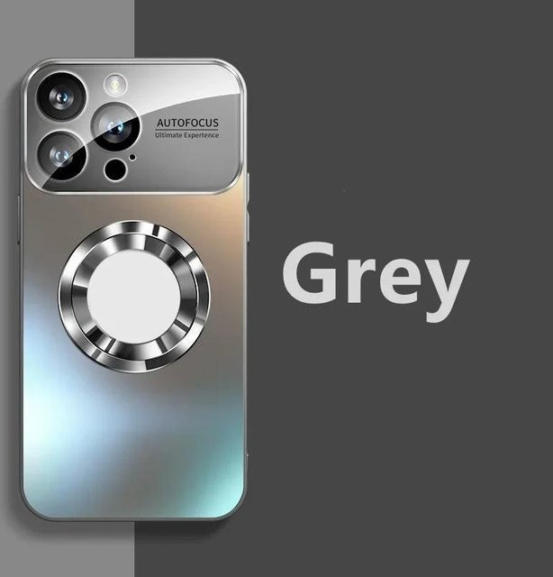 Rui Di Magnetische Hülle in Titan Metallic Grey für iPhone 17 16 15 14 13 12 11 Pro Max Plus mit MagSafe Unterstützung - Bild 1
