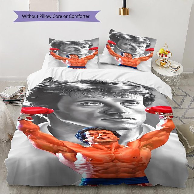 Bettwäsche Set mit Felsmuster von xiangyinghao, mehrfarbiges Steppdeckenset aus Polyester bestehend aus 1 Bettbezug und 2 Kissenbezügen, Breite: 135 cm, Länge: 200 cm - Bild 1