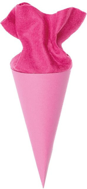 Rico Design Schultüte Rohling mit Filzverschluss in Pink - Bild 1
