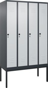 C+P Spind Classic PLUS Spind mit 4 Abteilen, Stahlkonstruktion, Sicherheits-Drehriegel und 3 Garderobenhaken, H x B x T: 212 x 120 x 50 cm - Bild 1