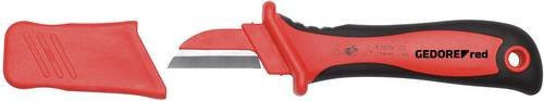 Gedore RED VDE-Kabelmesser in Rot und Schwarz, Gesamtlänge: 185 mm, Klingenlänge: 45 mm - Bild 1