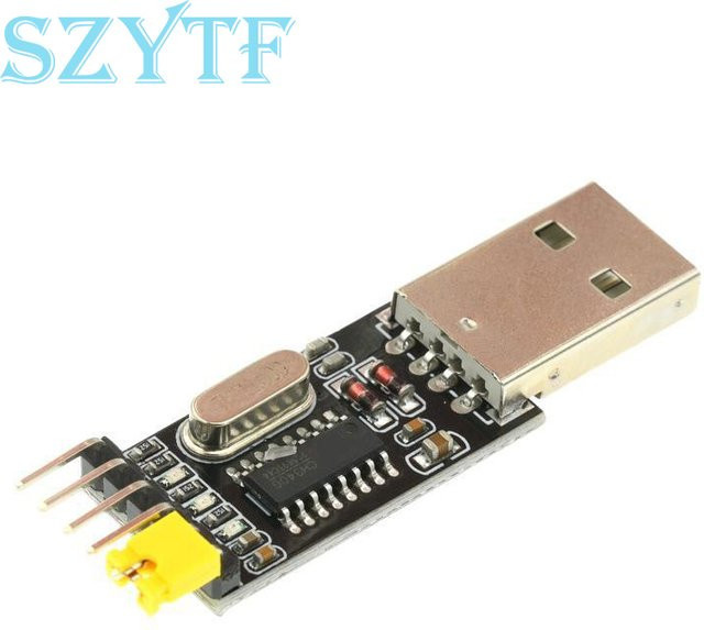 SZYTF USB-zu-TTL-Konverter UART-Modul CH340G in Schwarz mit 3,3 V und 5 V Schalter - Bild 1