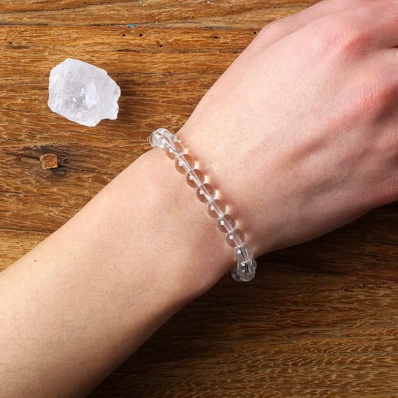 EmbraceNature Perlenarmband, Bergkristall, Weiß, Unisex - Bild 2