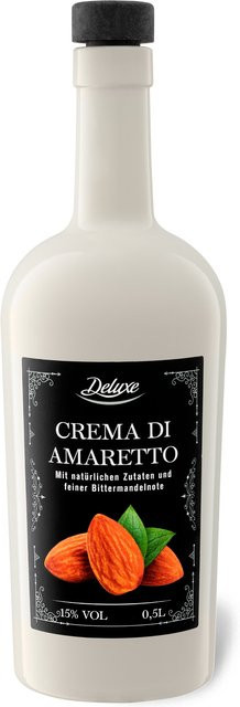 DELUXE Crema di Amaretto, Likör, 0,5 l - Bild 1