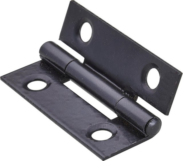 Hettich Scharnier Schmal aus Stahl in Schwarz Matt, 2 Stück, Breite: 40 mm, Tiefe: 25 mm, Höhe: 1 mm - Bild 1