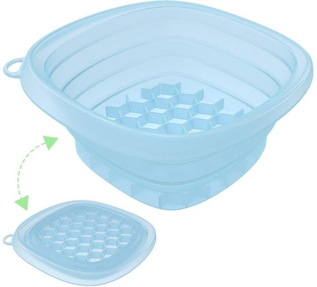 manweike Faltbare Gesichts-Eisbad-Schüssel mit Eiswürfelschale, blau, Unisex - Bild 1