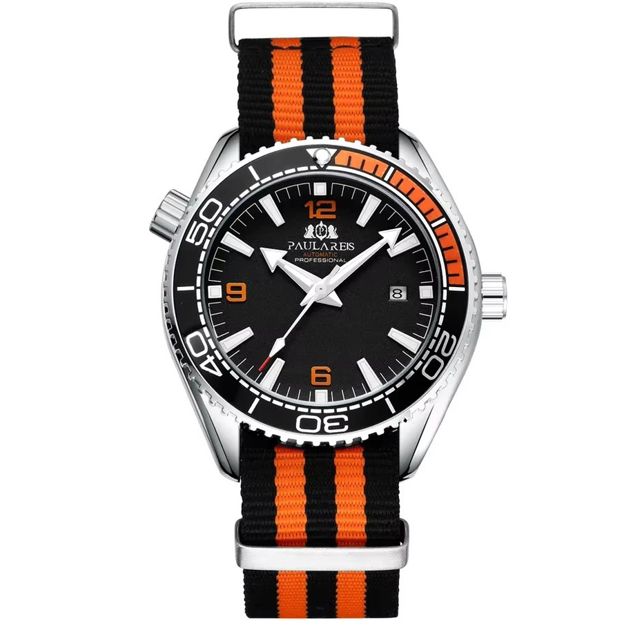 PAULAREIS P Armbanduhr Automatik, Edelstahl, Schwarz, Herren - Bild 2