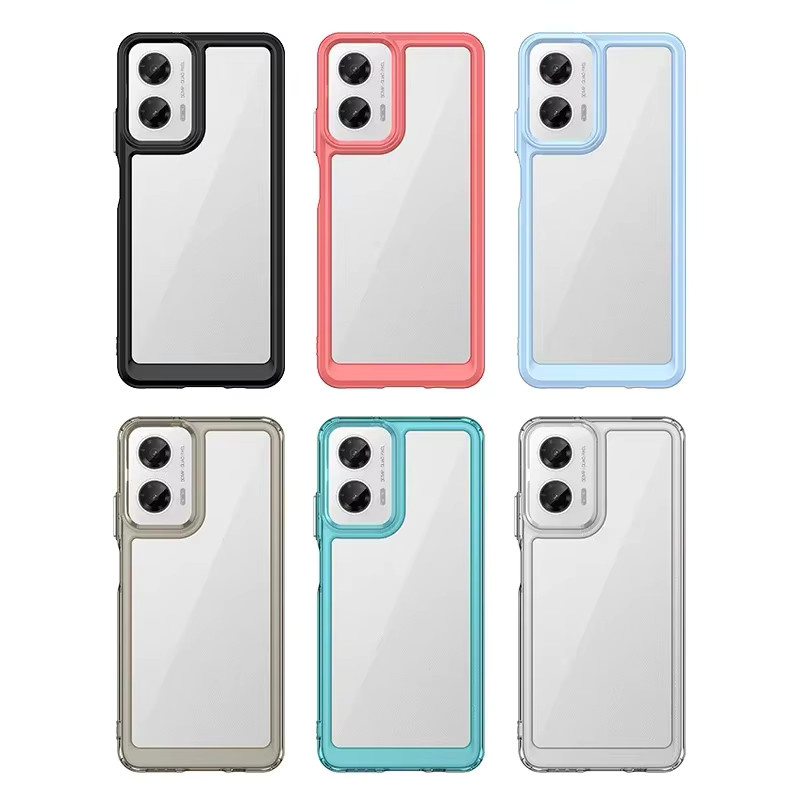 Stoßfeste TPU-Schutzhülle für Motorola Moto G35 G55 G75 G85 5G G84 in Transparent Bunt - Bild 2