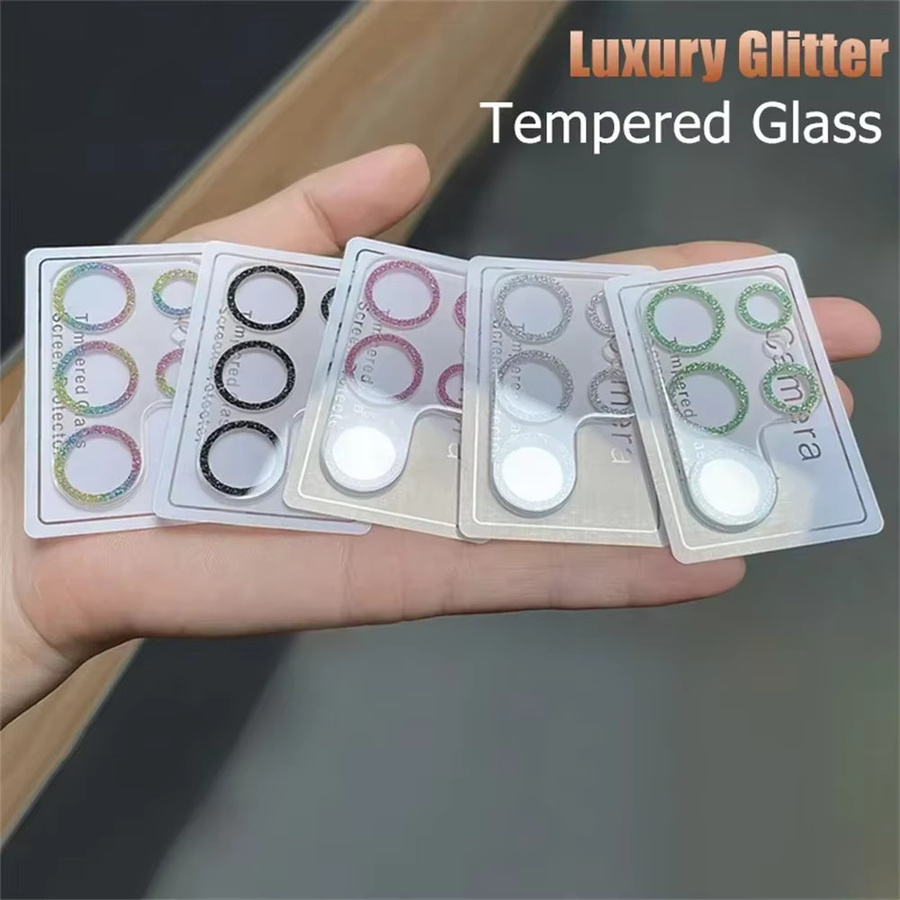 Bling Glitzer Kameraobjektivschutz aus gehärtetem Glas für Samsung Galaxy S25 Ultra S24 S23 S22 Plus in Multicolour - Bild 2