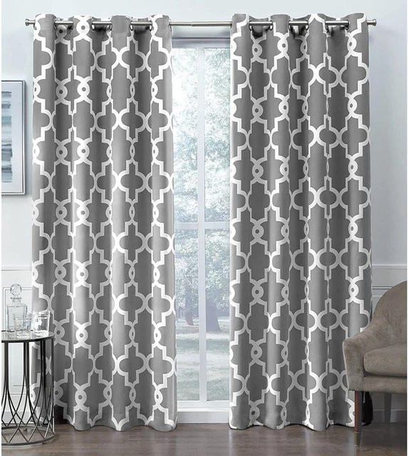 Gelbes Vorhang-Set aus Polyester mit Ösen, semi-transparent, 2er-Pack, B 85 cm x H 200 cm - Bild 1