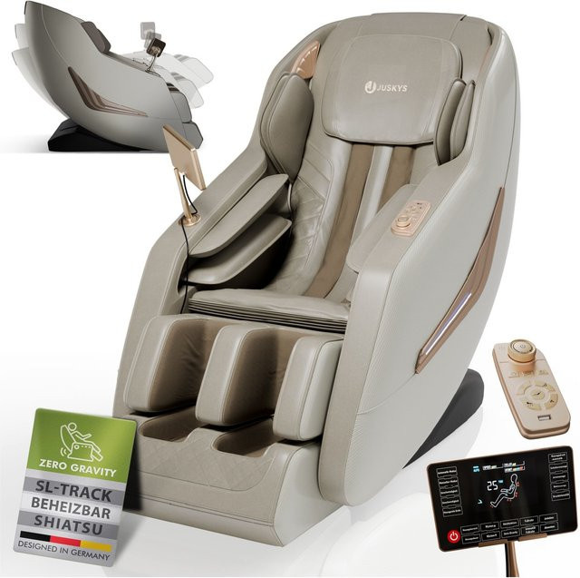 Juskys Massagesessel Paros mit Zero Gravity, Shiatsu, SL-Track und Wärmefunktion in Beige - Bild 1