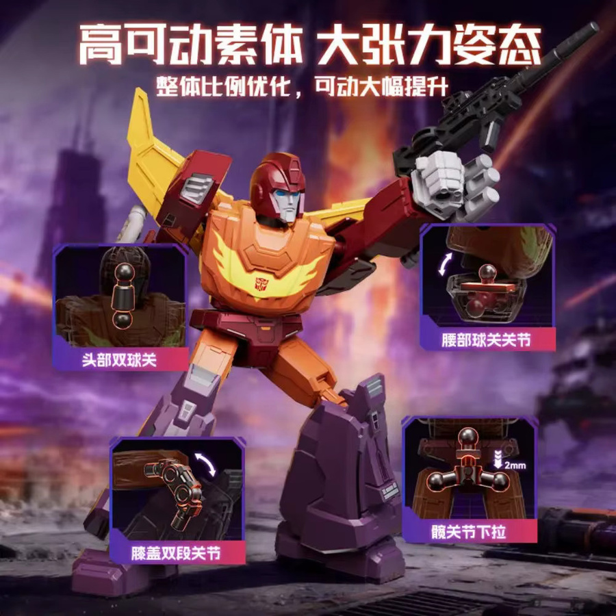 Blokees Transformers Rodimus Prime Unicron Head Blitzwing Metroplex, Actionfiguren, 9-teiliges Set - Bild 3