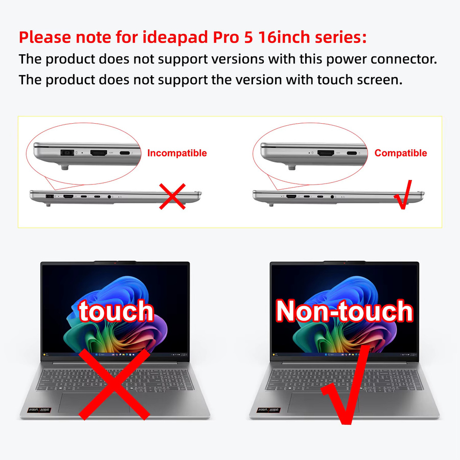 Emotal Laptop-Hartschalenhülle für Lenovo IdeaPad Slim 5 und IdeaPad Pro 5 14 / 16 Zoll, Matte Schutzhülle, Transparent - Bild 5