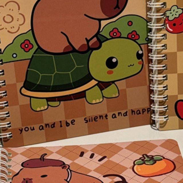 JETTING Capybara A5 Spiralnotizbuch mit Softcover und linierten Seiten, Mehrfarbig - Bild 1