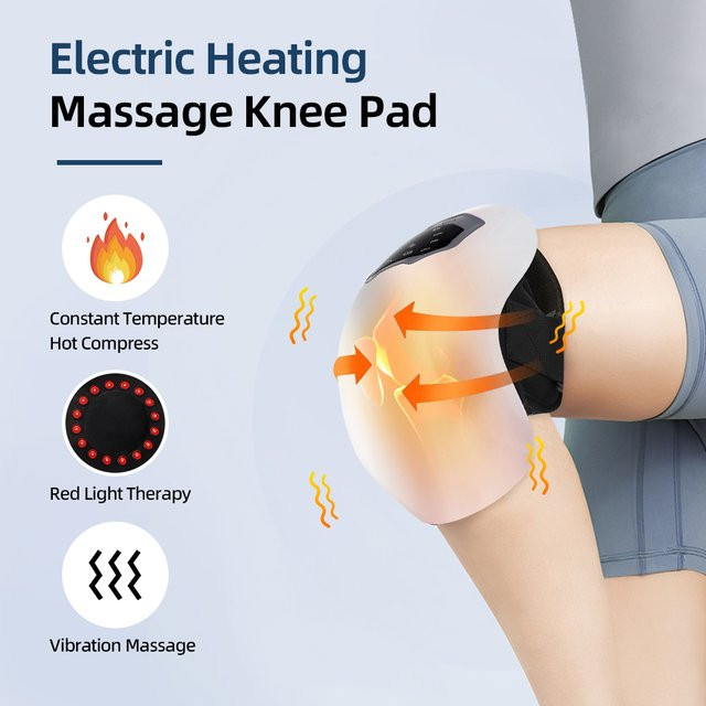 AFDEAL Smart Knie-Massagegerät mit Vibration und Wärmefunktion in Weiß - Bild 1