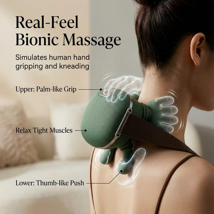 PAQIN Bionic Nacken- und Schultermassagegerät, Green, Unisex - Bild 2