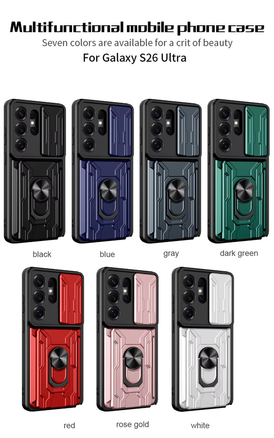 szHAIyu Heavy Duty Armor Case mit Kartenhalter Slot für Samsung Galaxy S25 S26 Ultra S24 S23 S22 Plus A57 A37 A07 A16 A26 A36 A56 A55 in Schwarz und Grün - Bild 5