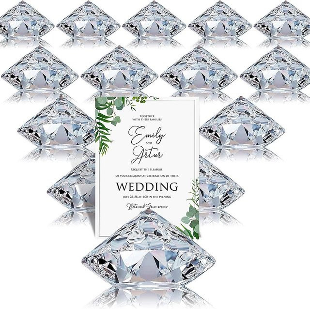 24 Stück ZQNYCY Acryl Tischkartenhalter Transparent für Hochzeit, Geburtstag und Party - Bild 1