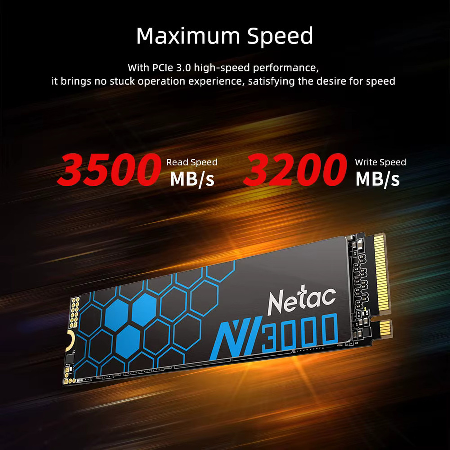 Netac NVMe M.2 2280 SSD PCIe 3.0 x4 Interne Festplatte in Schwarz - Bild 2