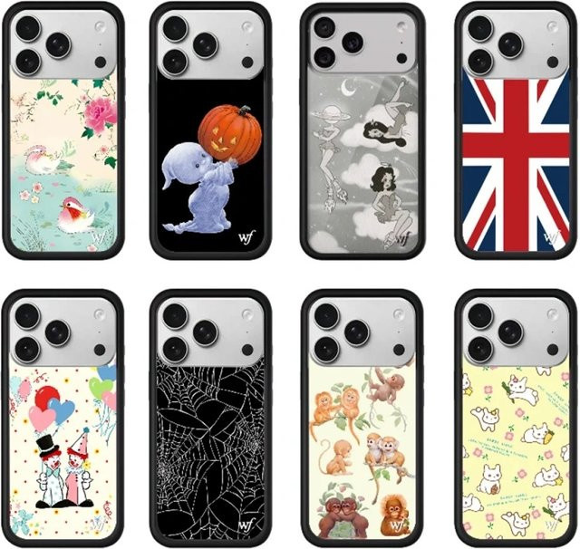 Wildflower Mondmädchen Handyhülle mit Polka Dot Design für iPhone 12 bis 17 Pro Max Plus Air - Bild 1