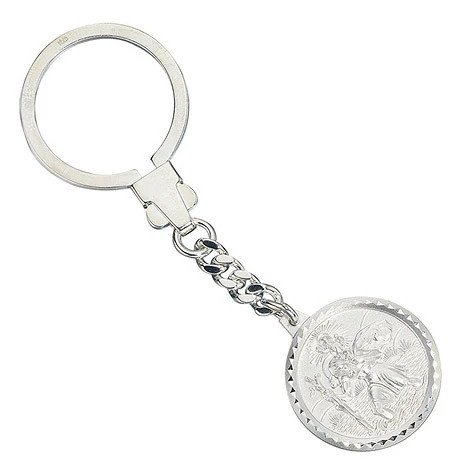 Colfem Schlüsselanhänger Christopherus, 925 Sterling Silber, mattiert, Unisex - Bild 1
