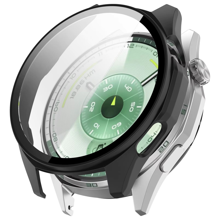 Uhrenzubehör für Huawei GT 6 46mm, Schutzhülle und Display-Schutz, Schwarz, Silikon - Bild 6